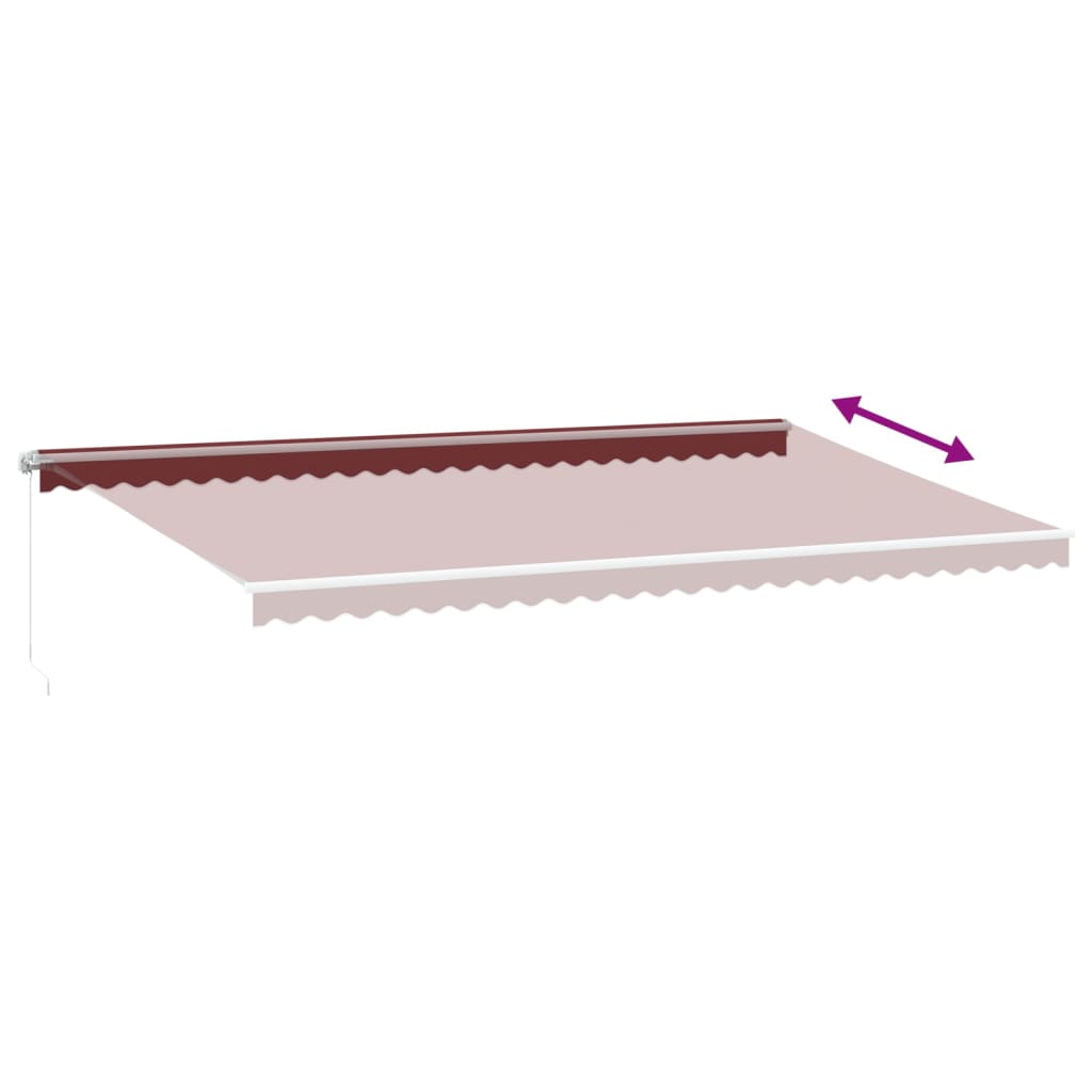 Tenda da Sole Retrattile Manuale Bordò 600x350 cm | homemem39