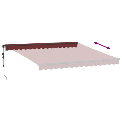 Tenda da Sole Retrattile Automatica Bordò 400x350 cm | homemem39