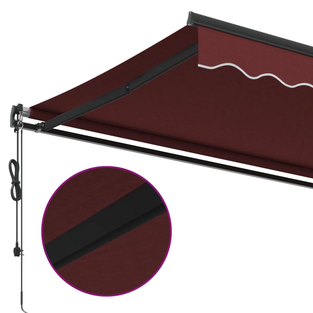Tenda da Sole Retrattile Automatica Bordò 400x350 cm | homemem39