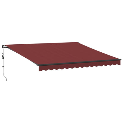 Tenda da Sole Retrattile Automatica con LED Bordò 400x350 cm | homemem39