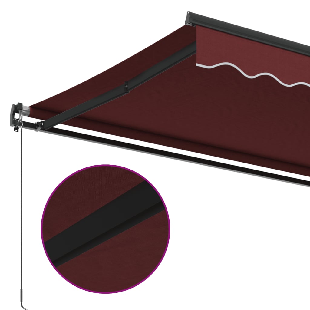 Tenda da Sole Retrattile Manuale Bordò 600x350 cm | homemem39