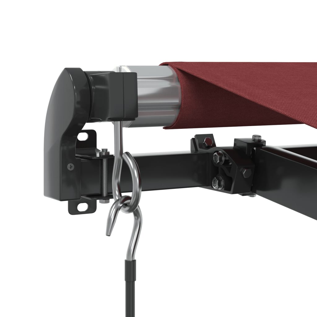 Tenda da Sole Retrattile Manuale con LED Bordò 600x350 cm | homemem39