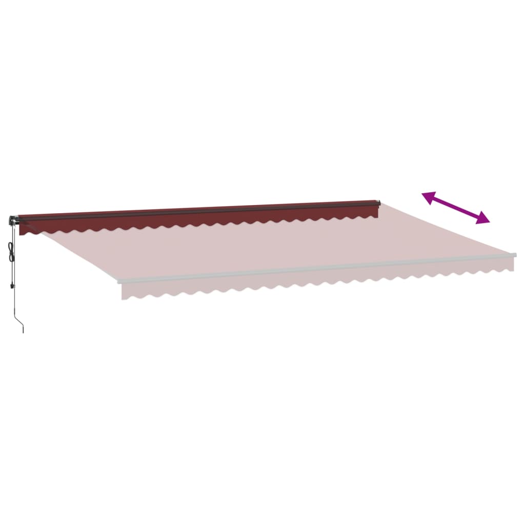 Tenda da Sole Retrattile Automatica Bordò 600x350 cm | homemem39