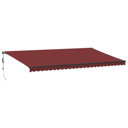 Tenda da Sole Retrattile Automatica con LED Bordò 600x350 cm | homemem39