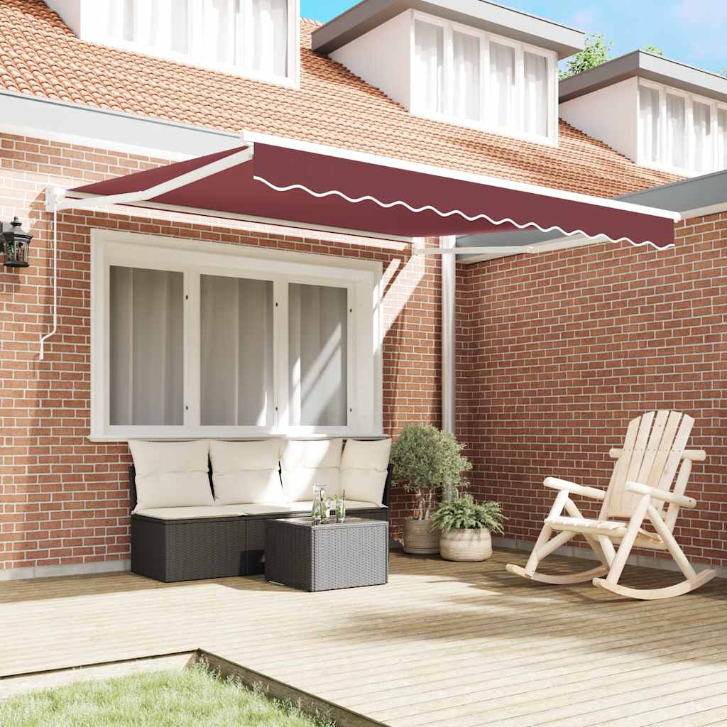 Tenda da Sole Retrattile Manuale Bordò 300x250 cm | homemem39