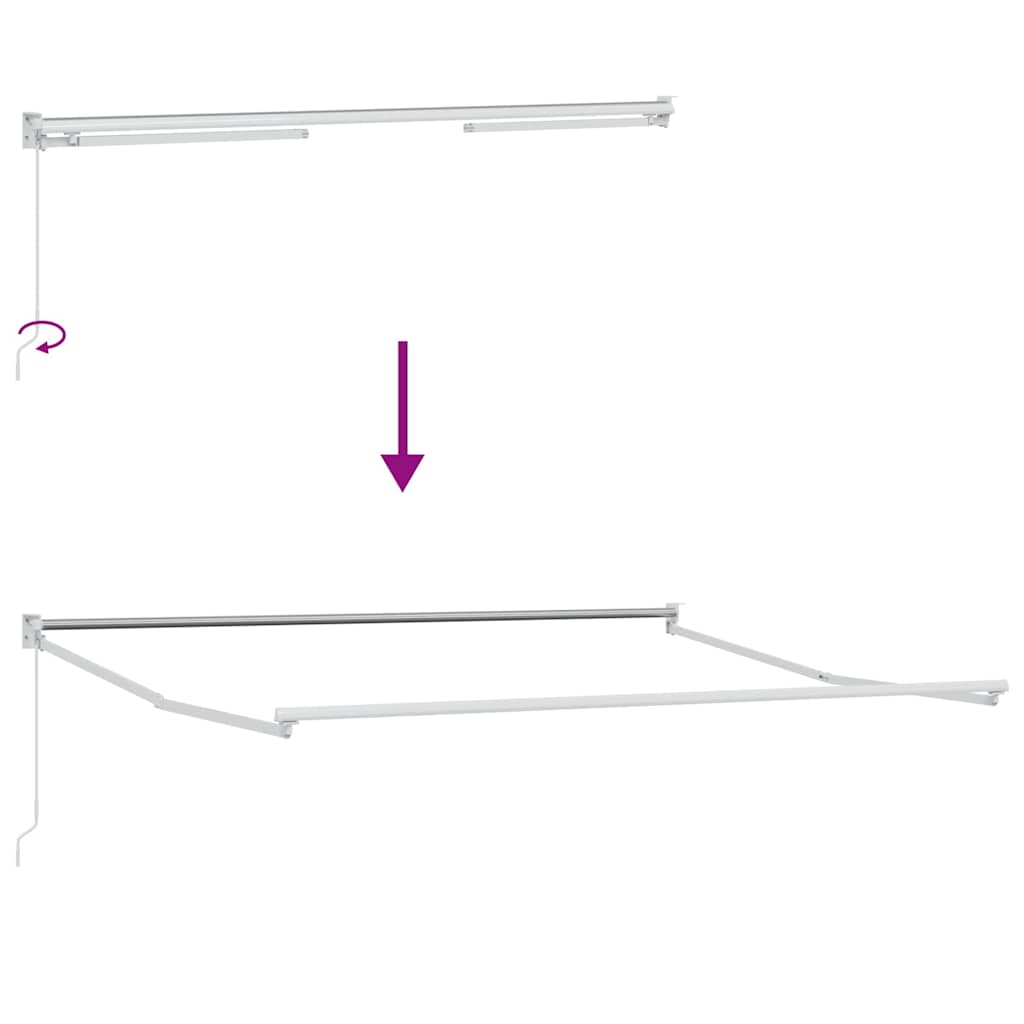 Tenda da Sole Retrattile Manuale Bordò 300x250 cm | homemem39