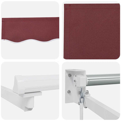 Tenda da Sole Retrattile Manuale Bordò 300x250 cm | homemem39