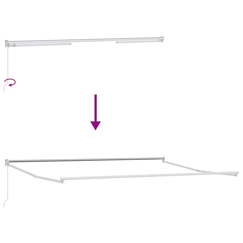 Tenda da Sole Retrattile Manuale Bordò 400x300 cm | homemem39