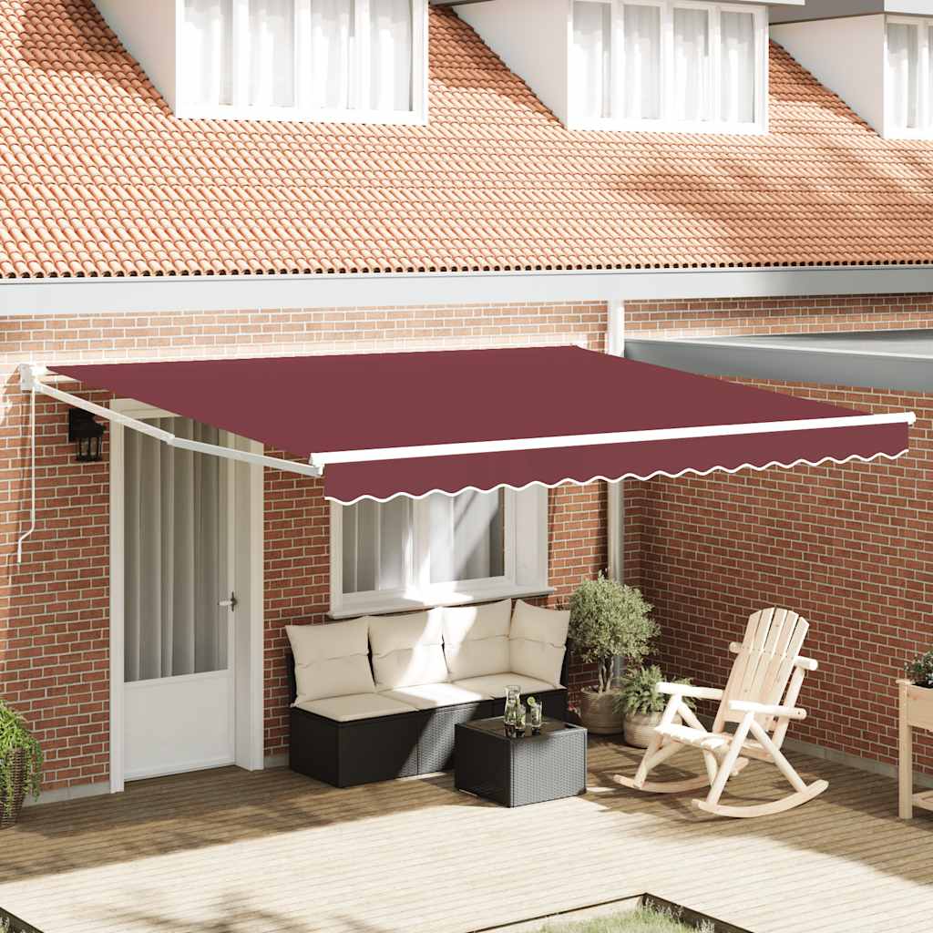 Tenda da Sole Retrattile Manuale Bordò 400x300 cm
