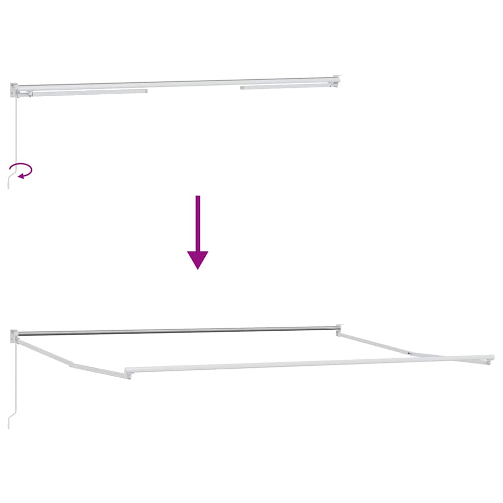 Tenda da Sole Retrattile Manuale Bordò 450x300 cm | homemem39