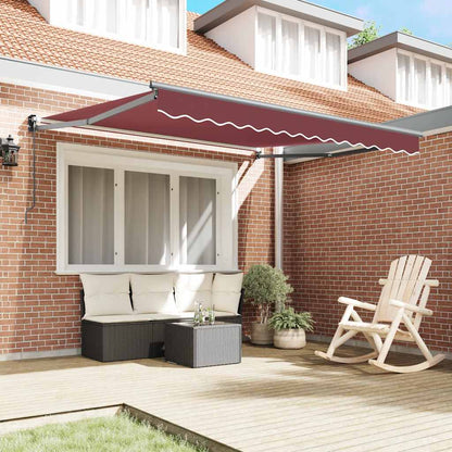Tenda da Sole Retrattile Manuale Bordò 300x250 cm | homemem39