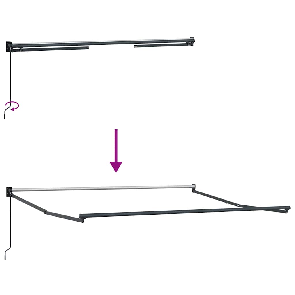 Tenda da Sole Retrattile Manuale Bordò 300x250 cm | homemem39