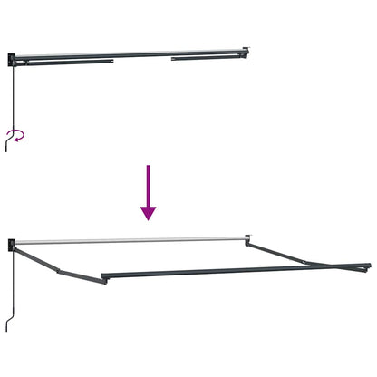 Tenda da Sole Retrattile Manuale Bordò 300x250 cm | homemem39