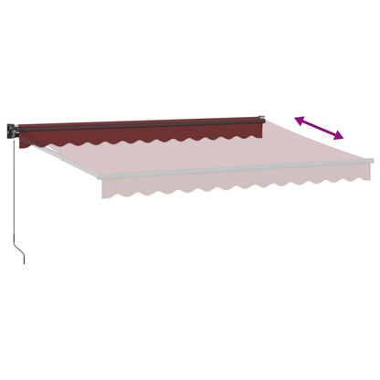 Tenda da Sole Retrattile Manuale Bordò 350x250 cm | homemem39
