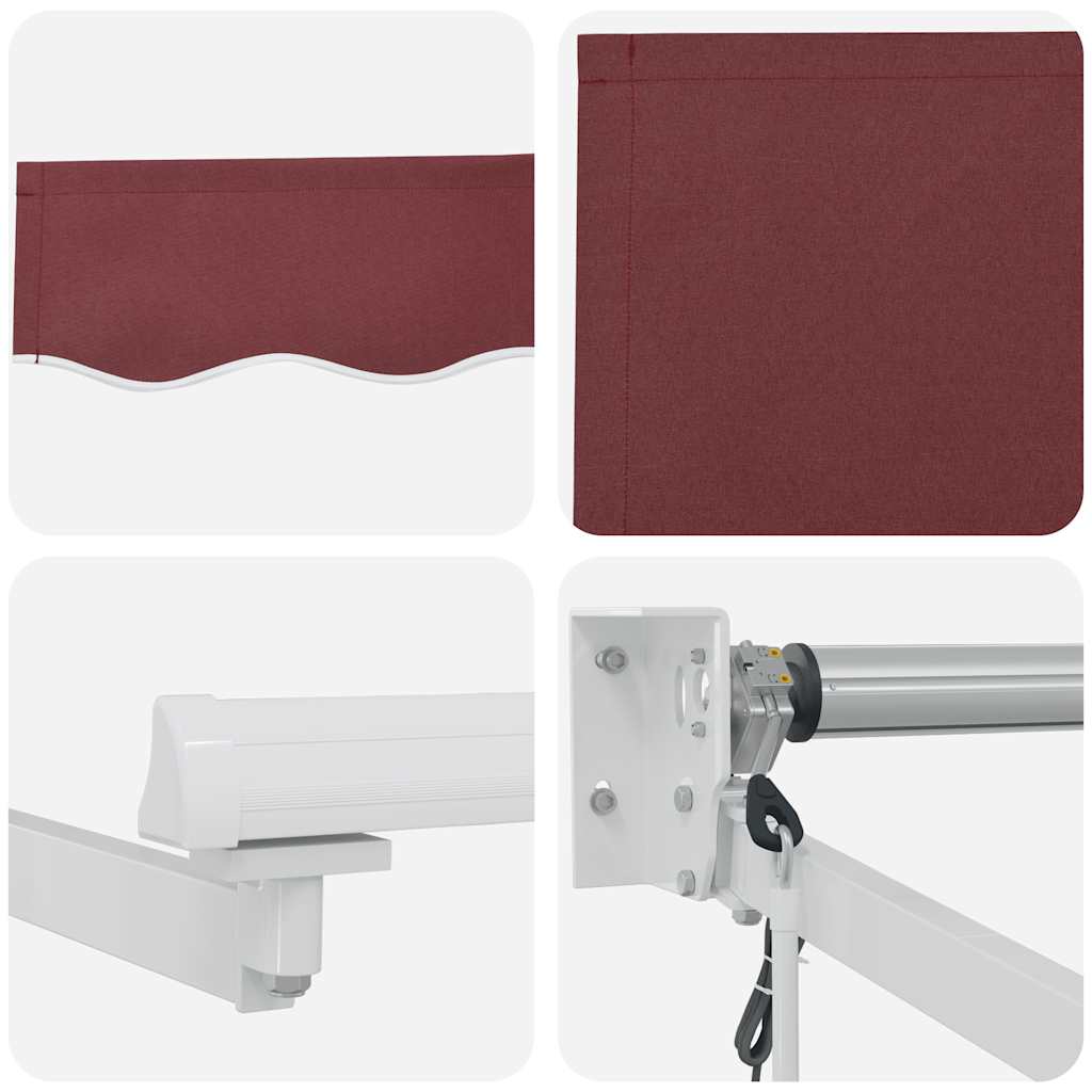 Tenda da Sole Retrattile Automatica Bordò 300x250 cm | homemem39