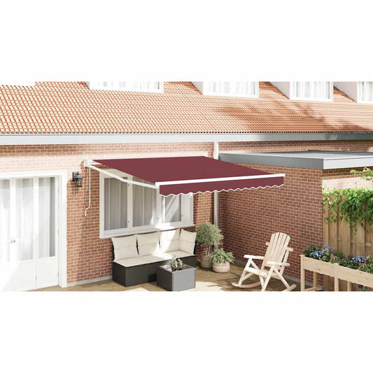 Tenda da Sole Retrattile Automatica Bordò 300x250 cm | homemem39