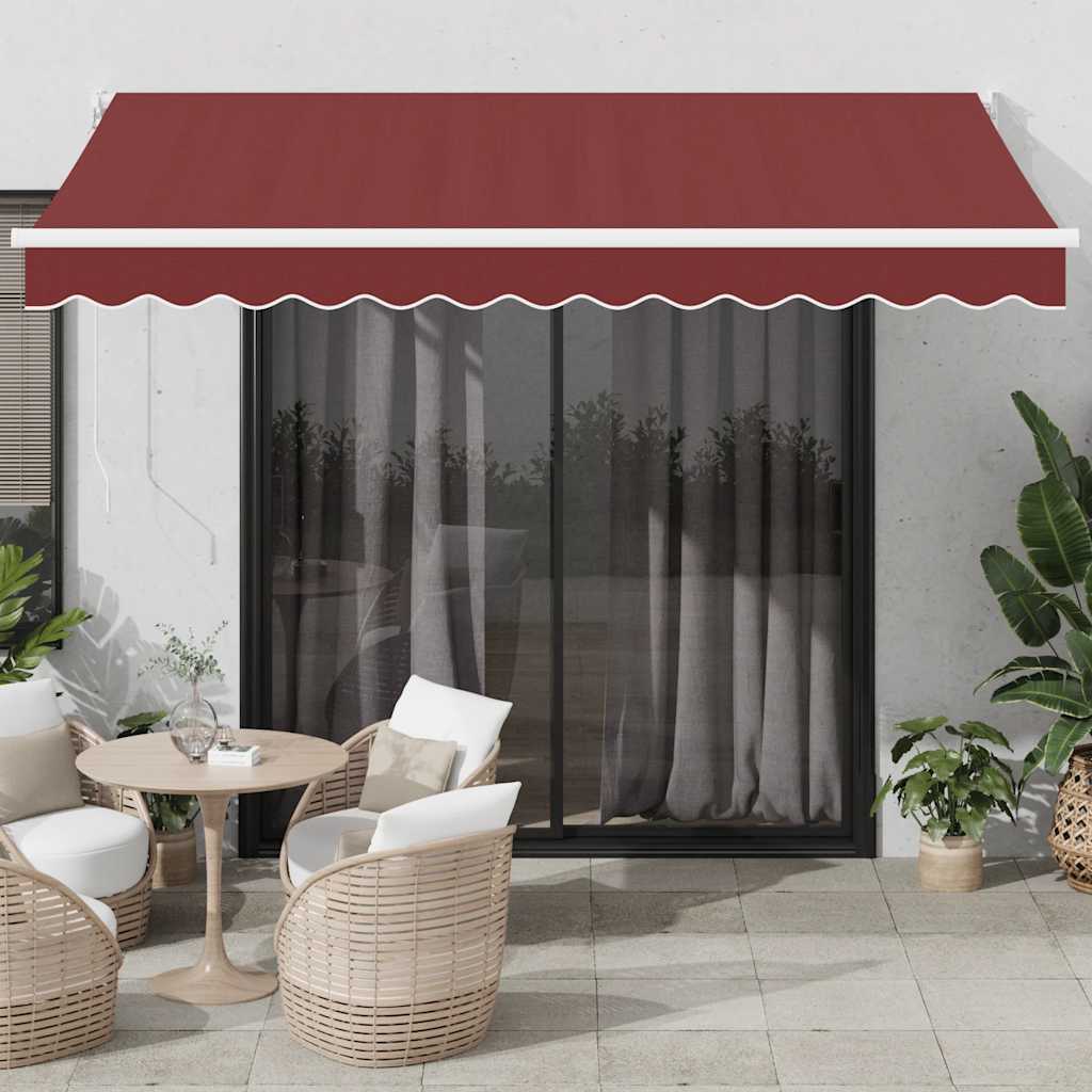 Tenda da Sole Retrattile Automatica Bordò 350x250 cm - homemem39