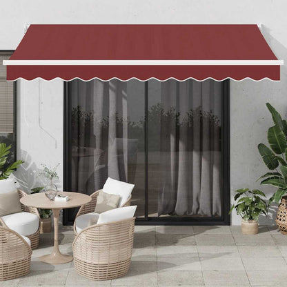 Tenda da Sole Retrattile Automatica Bordò 350x250 cm - homemem39