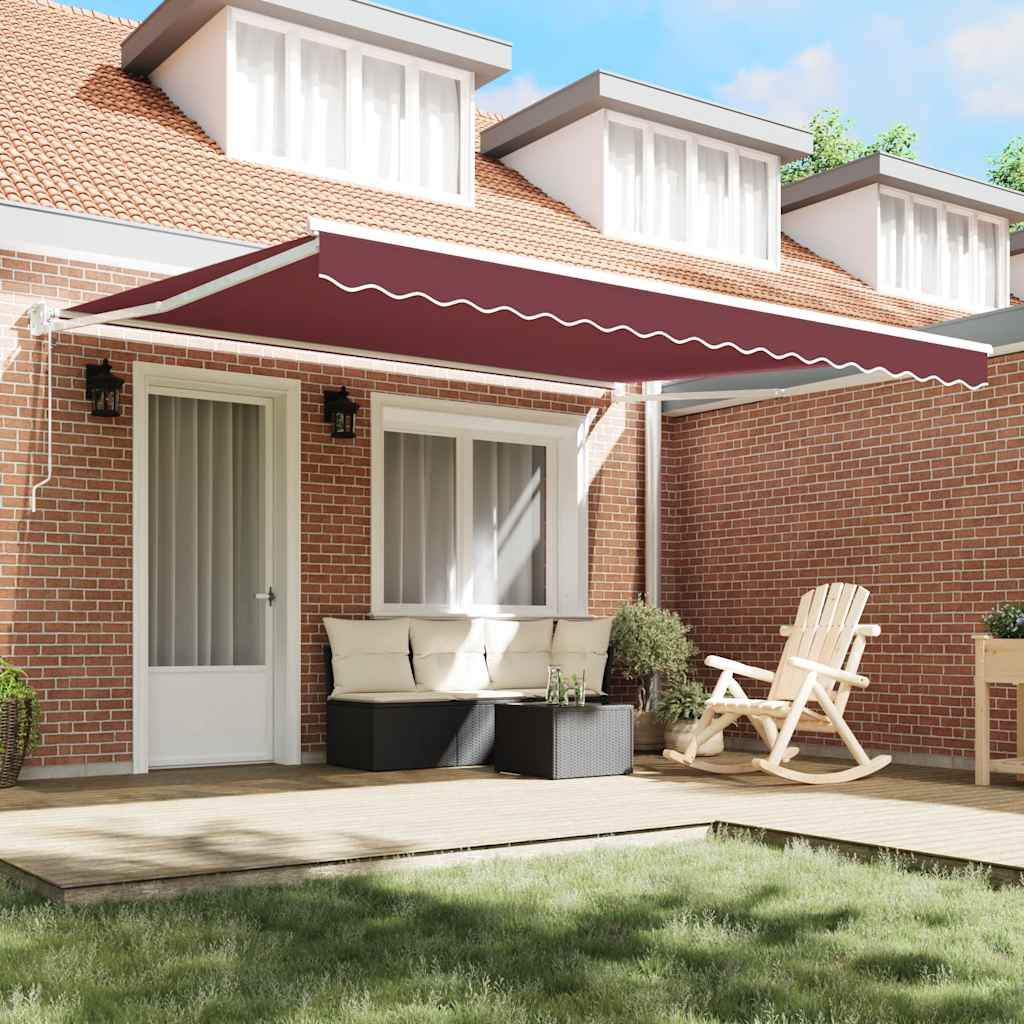 Tenda da Sole Retrattile Automatica Bordò 400x300 cm | homemem39