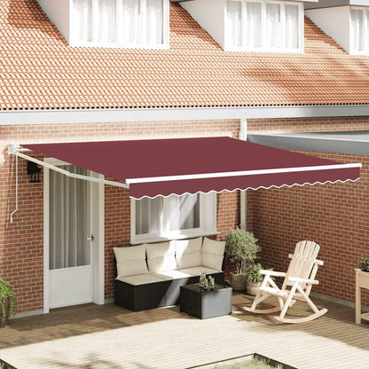 Tenda da Sole Retrattile Automatica Bordò 400x300 cm | homemem39