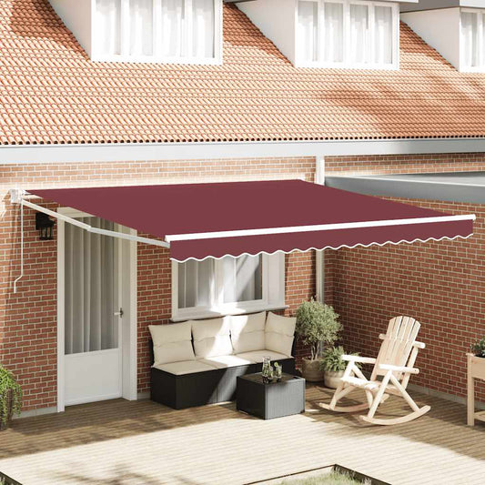 Tenda da Sole Retrattile Automatica Bordò 400x300 cm | homemem39