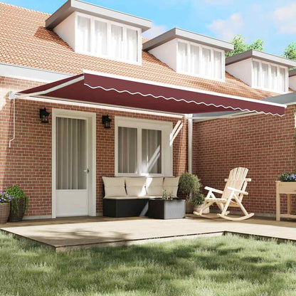 Tenda da Sole Retrattile Automatica Bordò 450x300 cm | homemem39