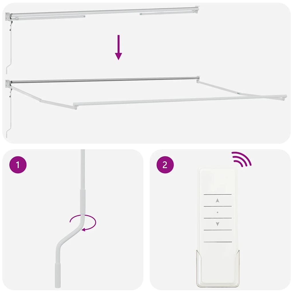 Tenda da Sole Retrattile Automatica Bordò 450x300 cm | homemem39