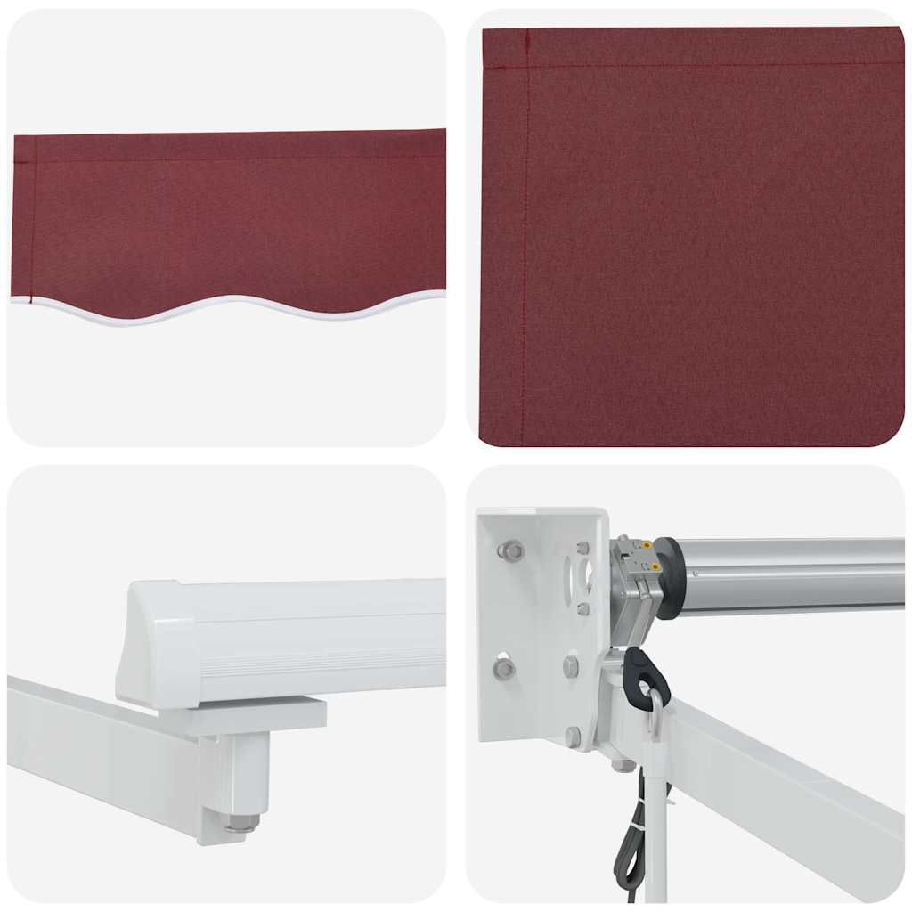 Tenda da Sole Retrattile Automatica Bordò 450x300 cm | homemem39