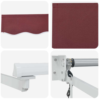 Tenda da Sole Retrattile Automatica Bordò 450x300 cm | homemem39