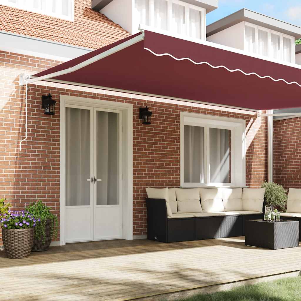 Tenda da Sole Retrattile Automatica Bordò 500x300 cm | homemem39