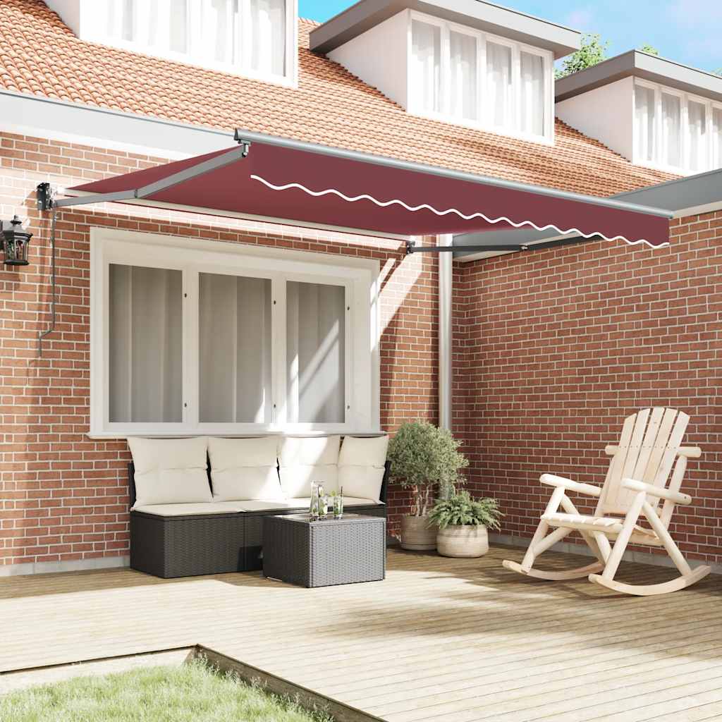 Tenda da Sole Retrattile Automatica Bordò 300x250 cm | homemem39