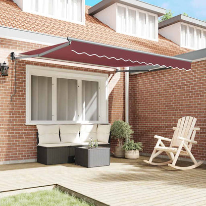 Tenda da Sole Retrattile Automatica Bordò 300x250 cm | homemem39