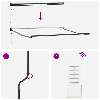 Tenda da Sole Retrattile Automatica Bordò 300x250 cm | homemem39
