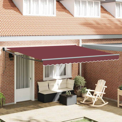 Tenda da Sole Retrattile Automatica Bordò 400x300 cm | homemem39