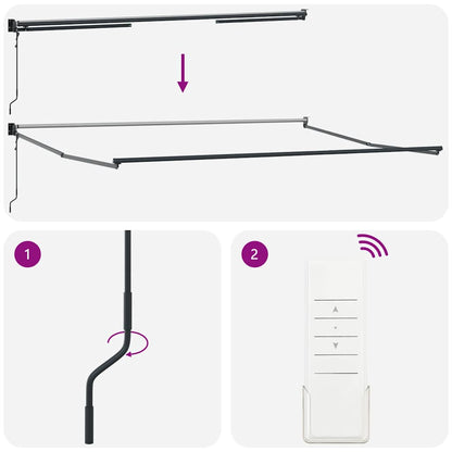 Tenda da Sole Retrattile Automatica Bordò 450x300 cm | homemem39