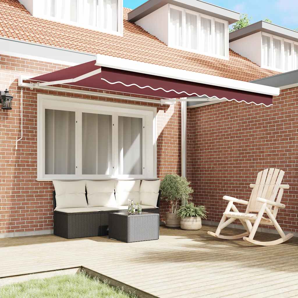 Tenda da Sole Retrattile Manuale Bordò 300x250 cm