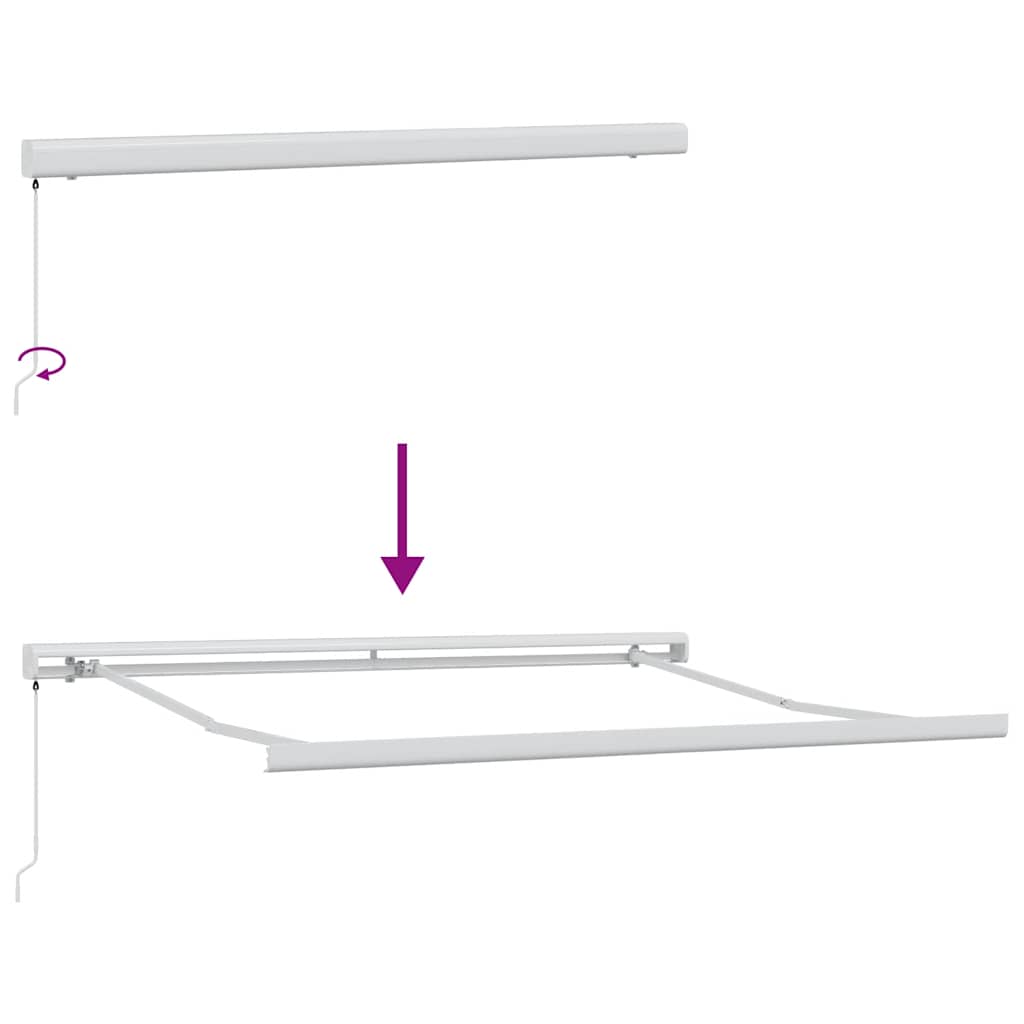 Tenda da Sole Retrattile Manuale Bordò 300x250 cm - homemem39