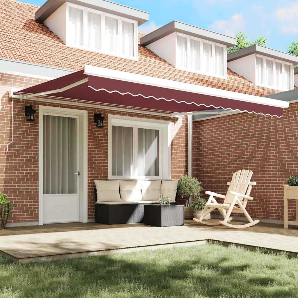 Tenda da Sole Retrattile Manuale Bordò 400x300 cm