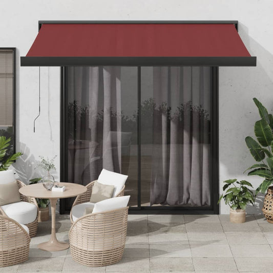Tenda da Sole Retrattile Manuale Bordò 350x250 cm - homemem39