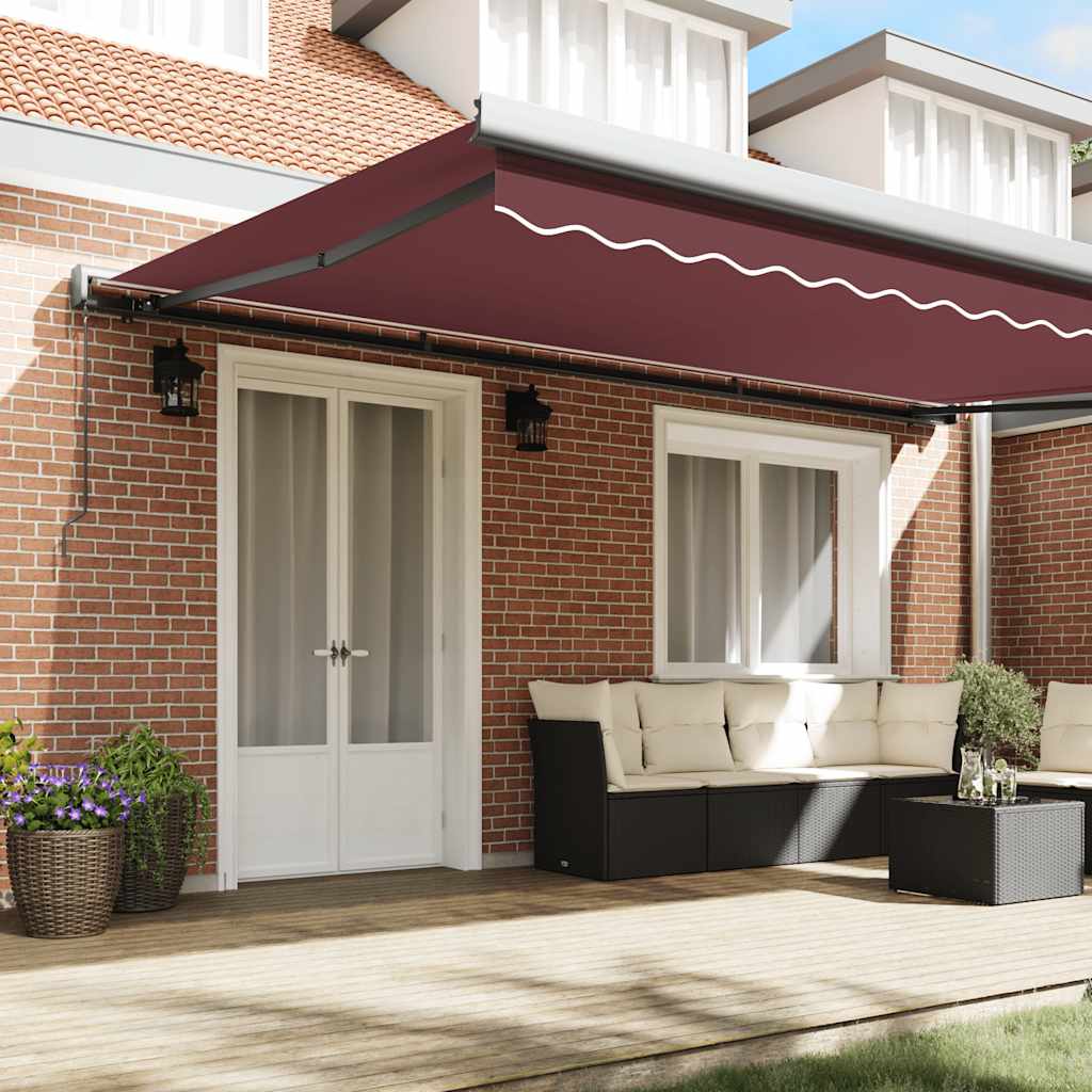Tenda da Sole Retrattile Manuale Bordò 500x300 cm | homemem39