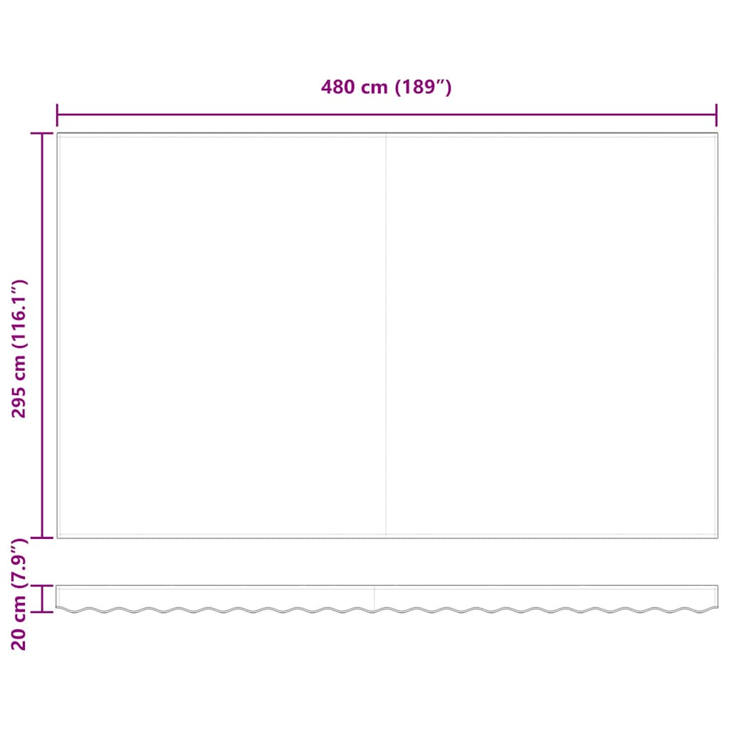 Tenda da Sole Retrattile Manuale Bordò 500x300 cm | homemem39