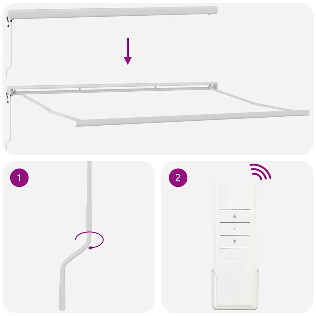 Tenda da Sole Retrattile Automatica Bordò 400x300 cm - homemem39