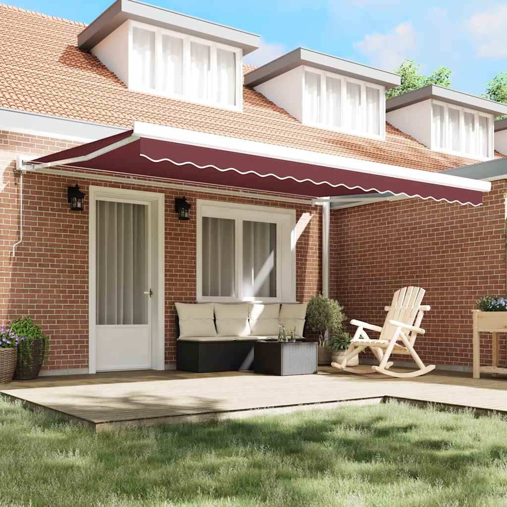 Tenda da Sole Retrattile Automatica Bordò 450x300 cm | homemem39