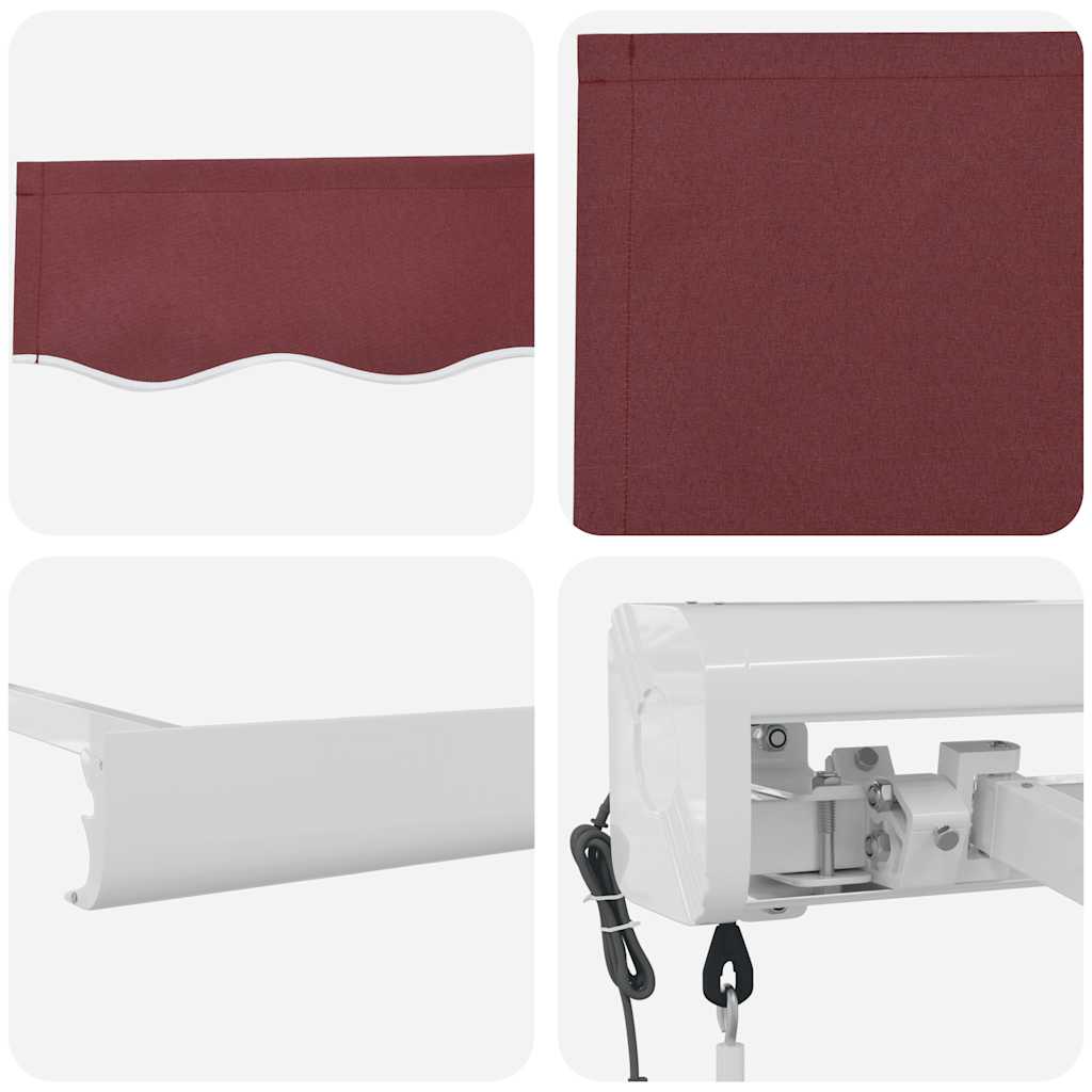 Tenda da Sole Retrattile Automatica Bordò 500x300 cm | homemem39