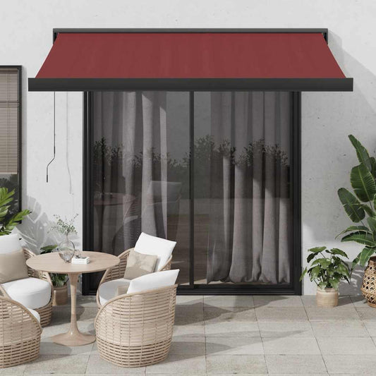 Tenda da Sole Retrattile Automatica Bordò 350x250 cm - homemem39