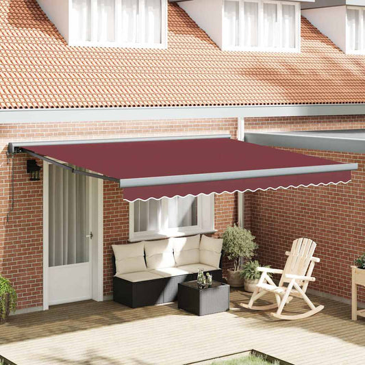 Tenda da Sole Retrattile Automatica Bordò 400x300 cm - homemem39