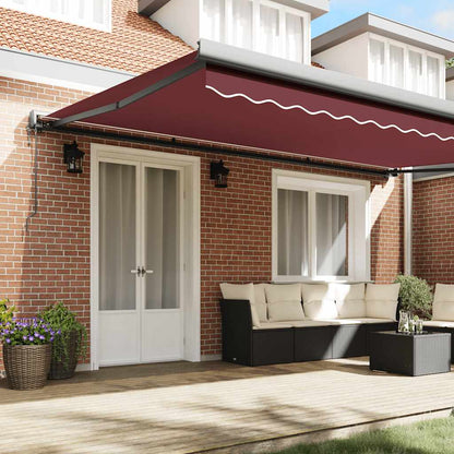 Tenda da Sole Retrattile Automatica Bordò 500x300 cm | homemem39