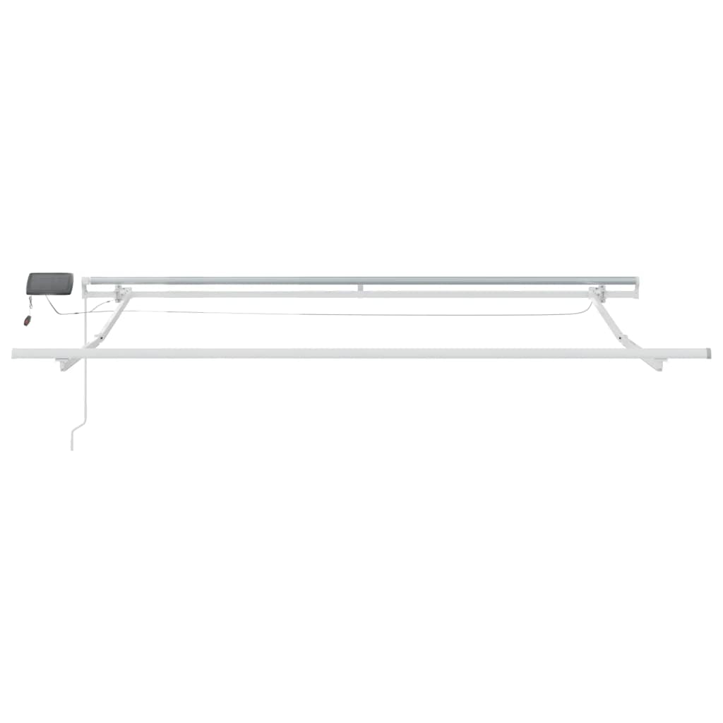 Tenda Retrattile Manuale con LED 300x250cm Marrone - homemem39