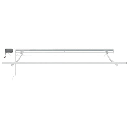 Tenda Retrattile Manuale con LED 300x250cm Marrone - homemem39