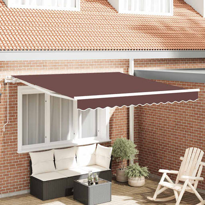 Tenda da Sole Retrattile Automatica Marrone 300x250 cm - homemem39